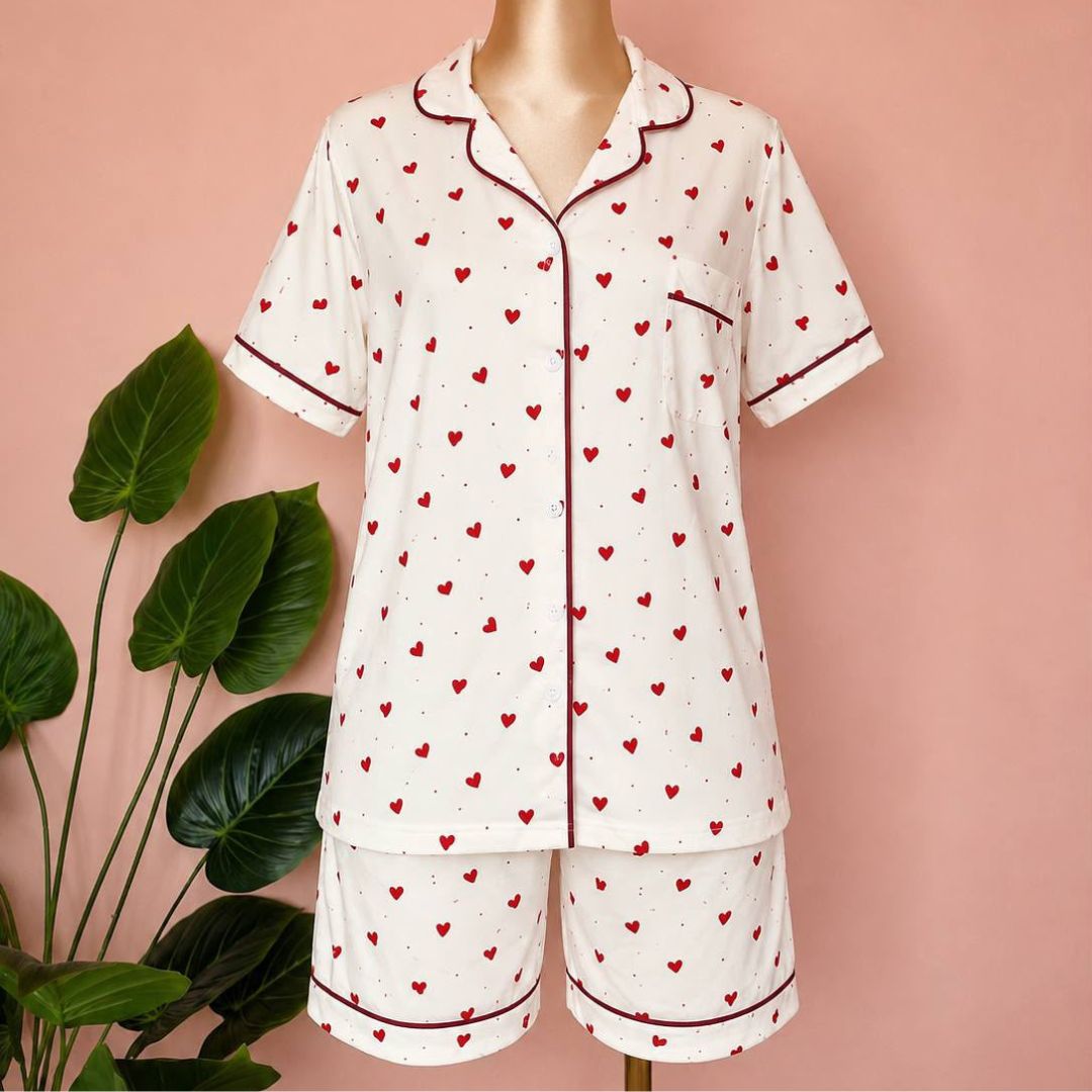 Scarlet Hearts Pajama  Set ❣️