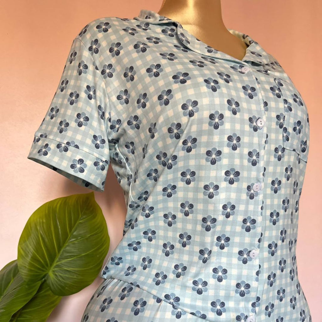 Blue Blossom Pajama Set 🩵