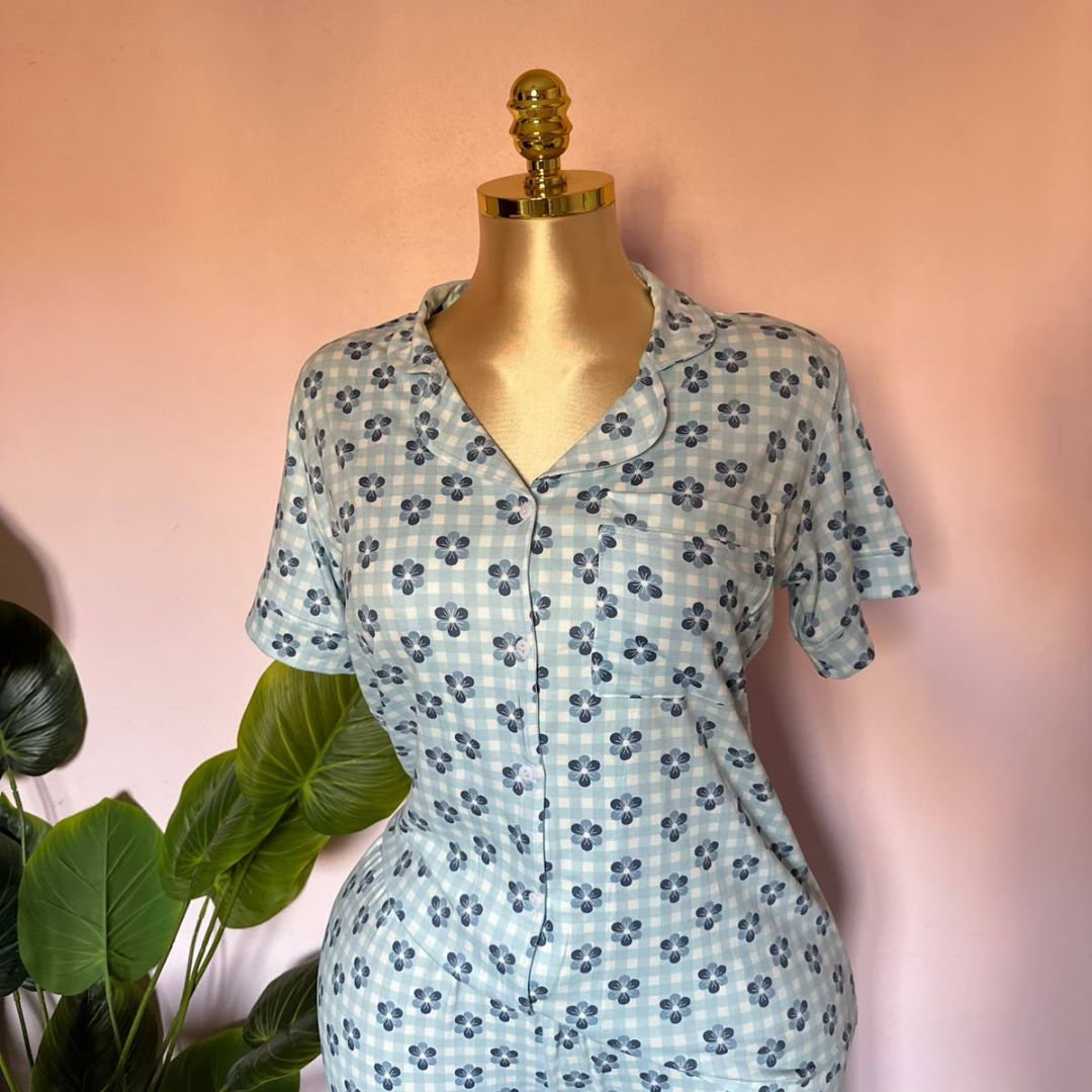 Blue Blossom Pajama Set 🩵
