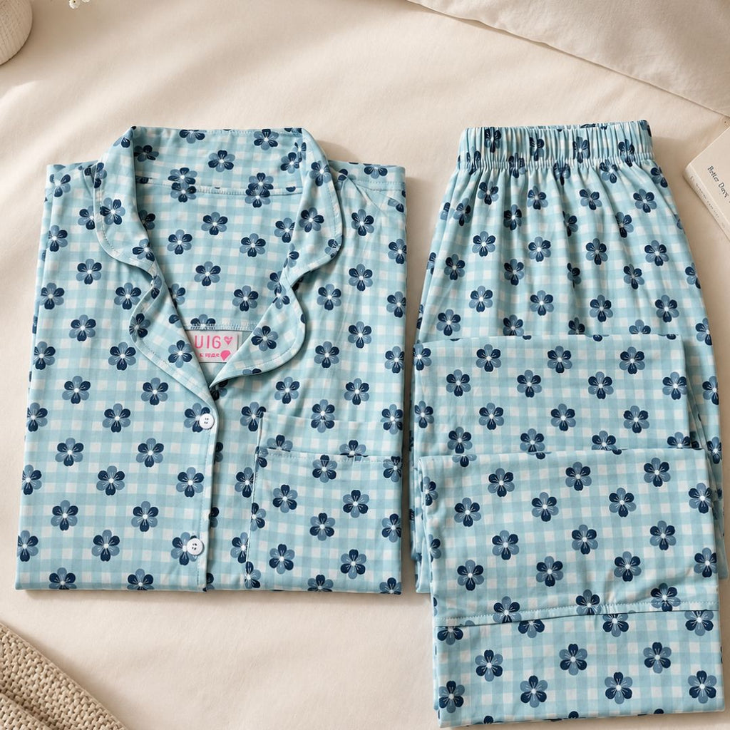 Blue Blossom Pajama Set 🩵