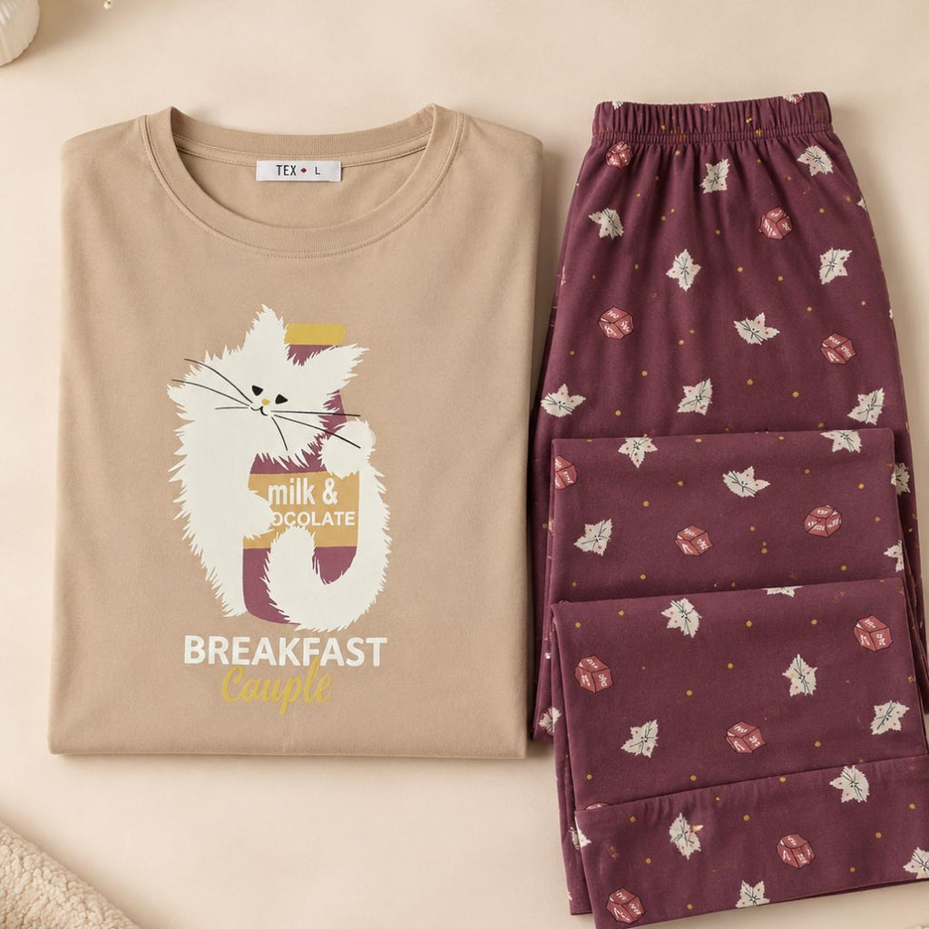 Morning Meow Pajama Set 🤍