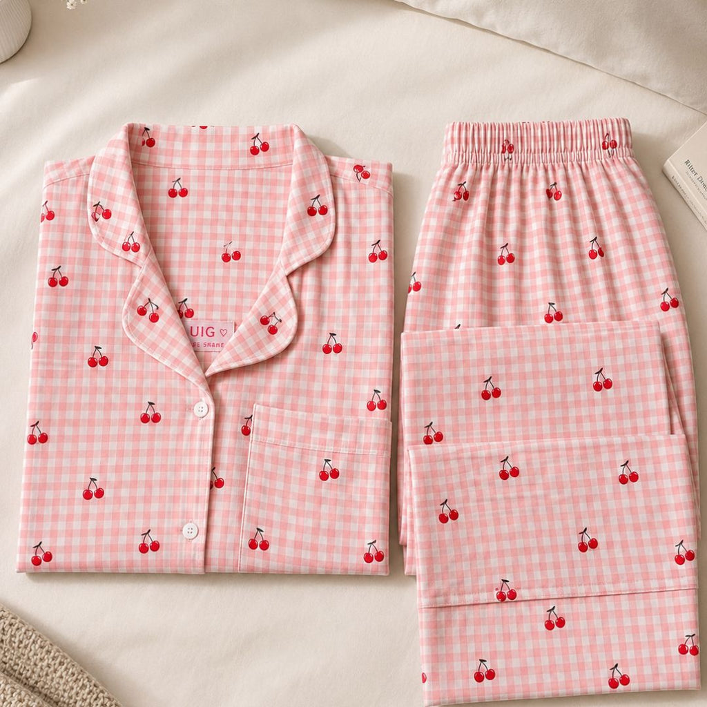Cherry Picnic Pajama Set 🍒