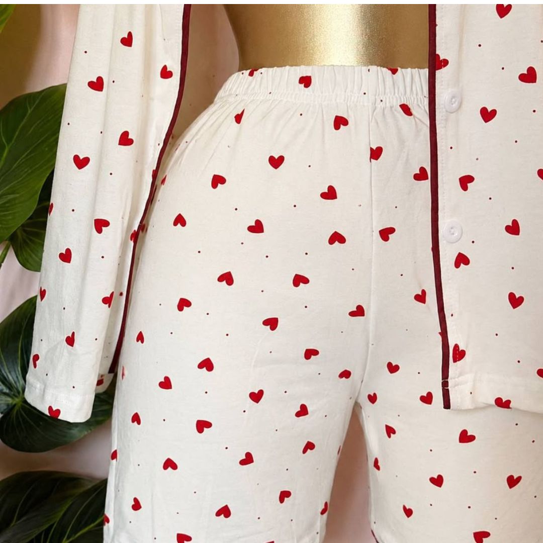 Scarlet Hearts Pajama  Set ❣️