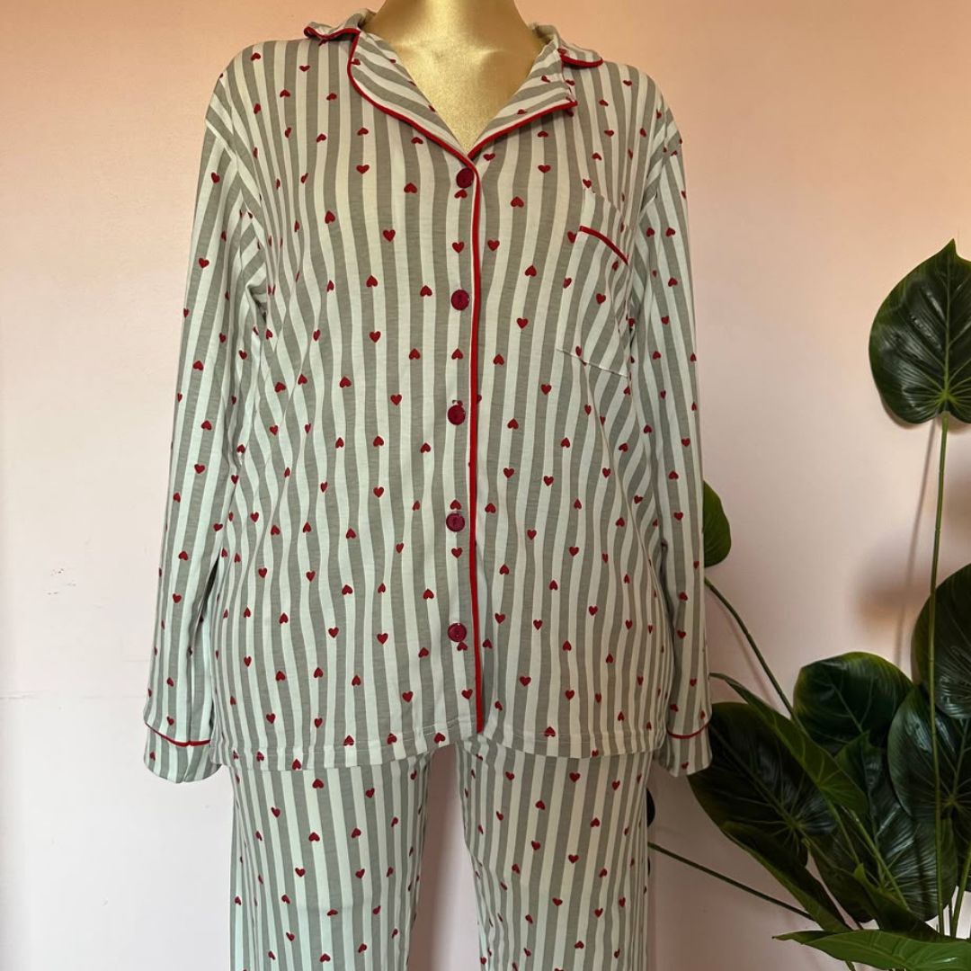 Ruby Stripe Lounge Pajama Set ❣️
