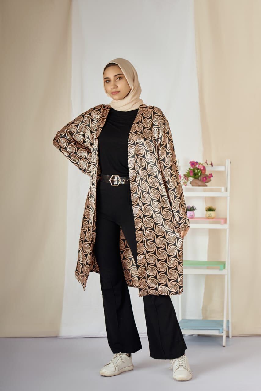 Mocha Swirl Satin Kimono 🤎