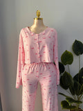🎀 Rosy Bows 4-Piece Pajama Set