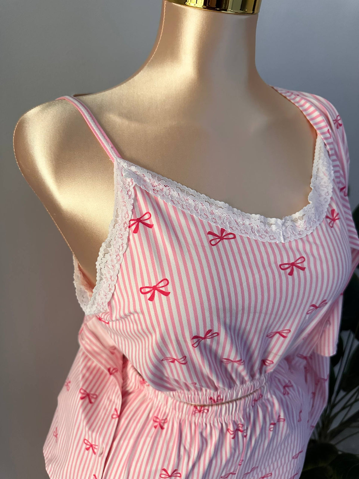 🎀 Rosy Bows 4-Piece Pajama Set