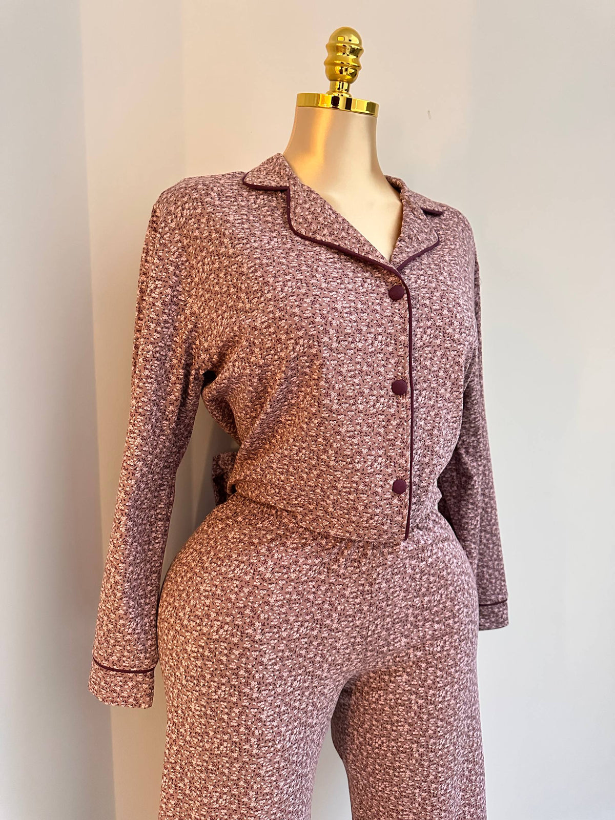 Mauve Bloom Pajama Set 🍁