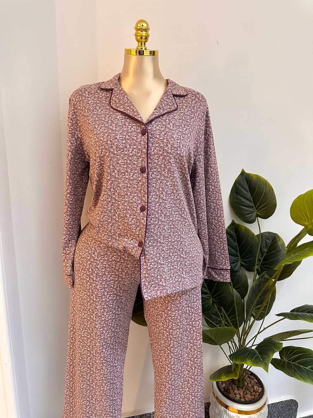 Mauve Bloom Pajama Set 🍁