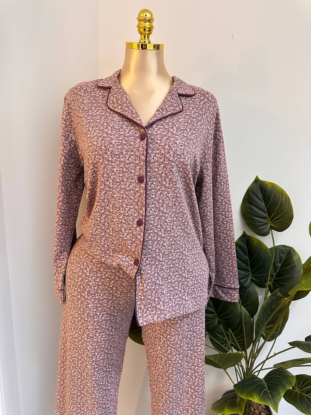 Mauve Bloom Pajama Set 🍁