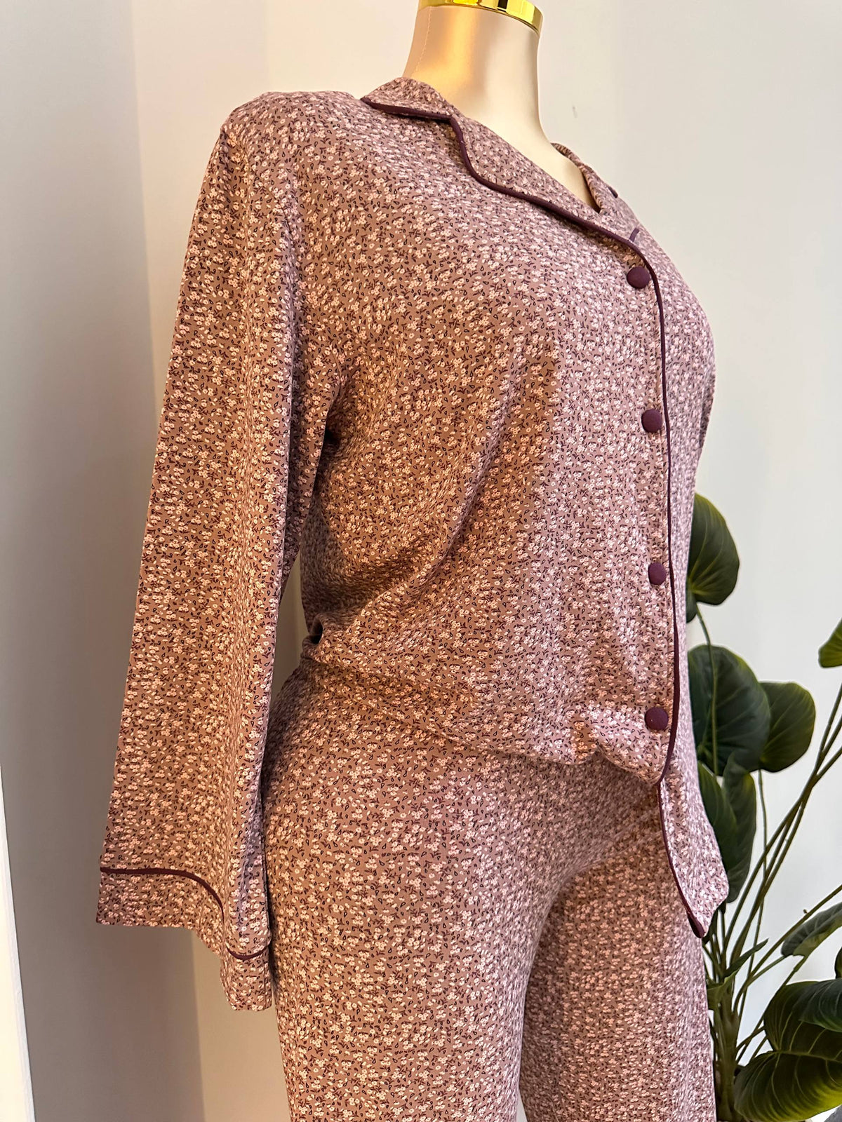 Mauve Bloom Pajama Set 🍁